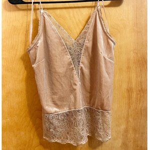 Cotton Candy LA Women's Spaghetti Strap Nude Lace Blouse Size Small